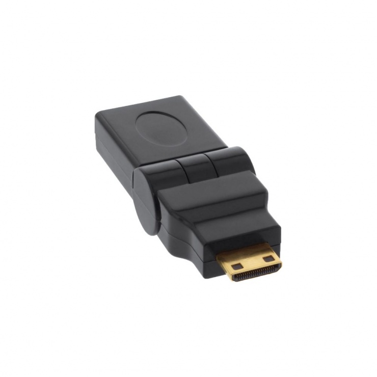 Adaptor rotativ Mini HDMI-C la HDMI-A, InLine