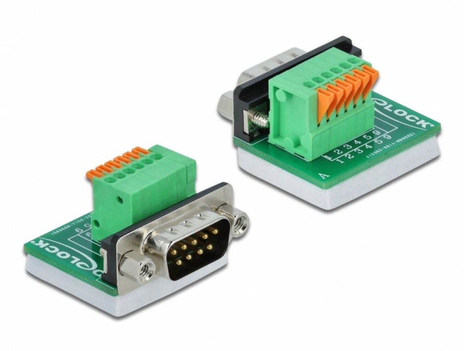 Adaptor D-Sub 9 Pini Delock cu Terminal