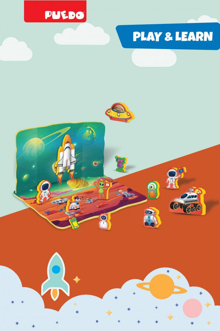 Puzzle Spațiu Cosmic 25 Piese - Joc Educativ Copii - imagine 7