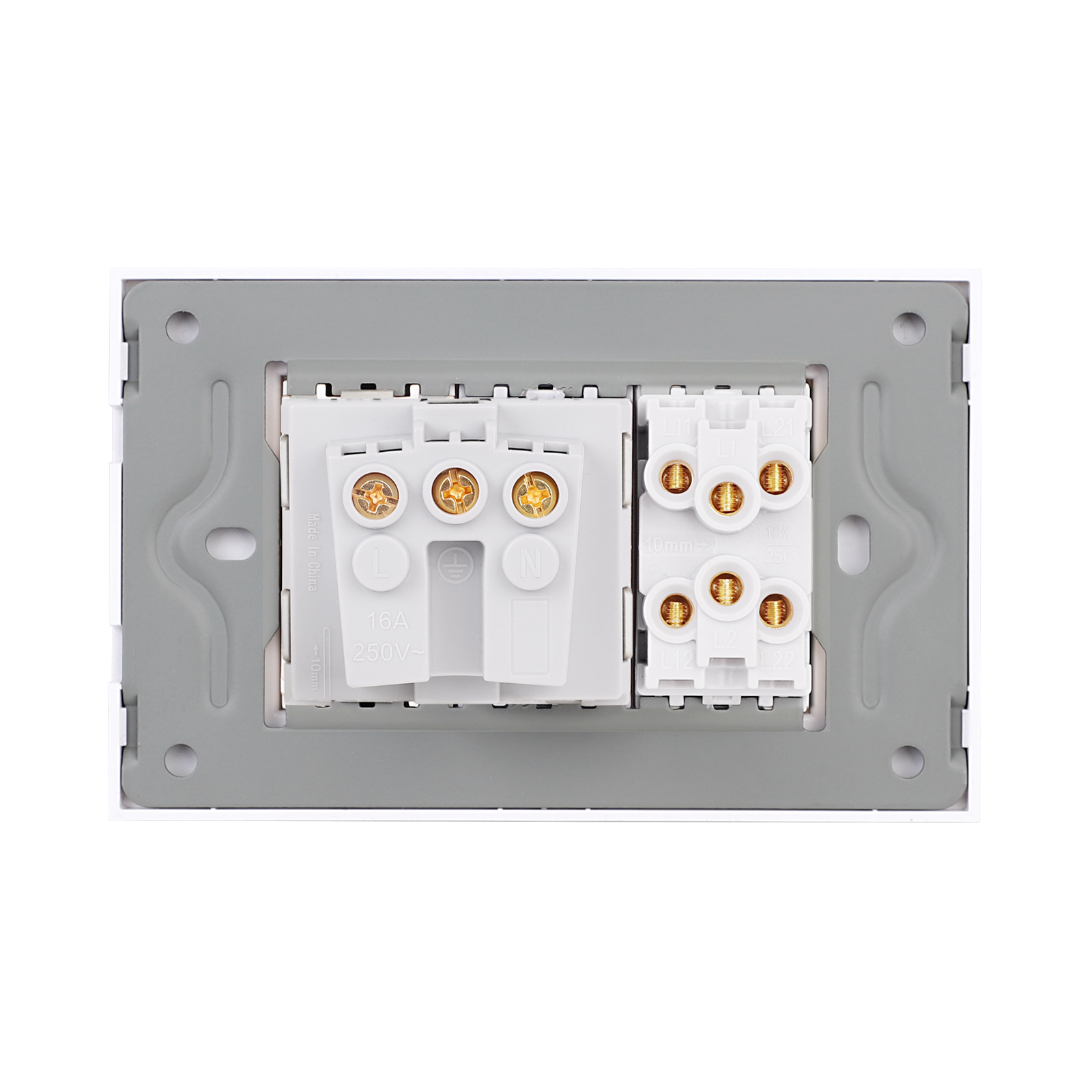 Intrerupator Dublu Priza Sticla LUXION - imagine 12