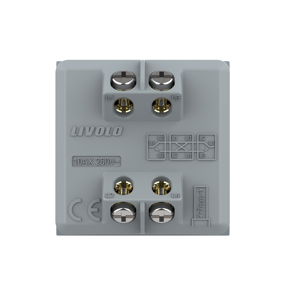 Întrerupător Simplu Mecanic 2 Module, Cap Cruce - imagine 4