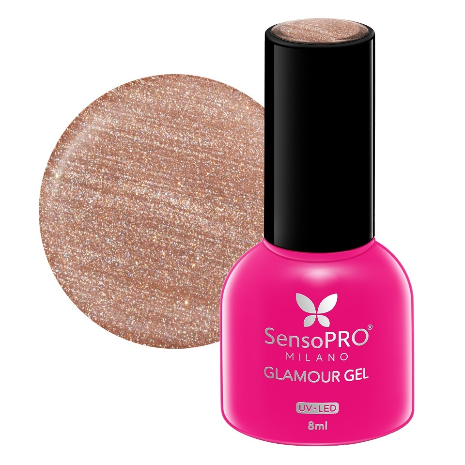 Oja Semipermanenta Glamour Sparkle Red #53 SensoPRO 8ml