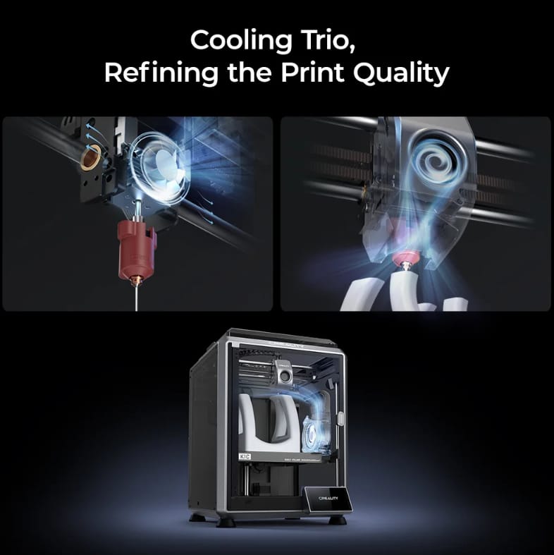 Imprimanta 3D Creality K1C Carbon - 600mm/s, Touchscreen 4.3" - imagine 5
