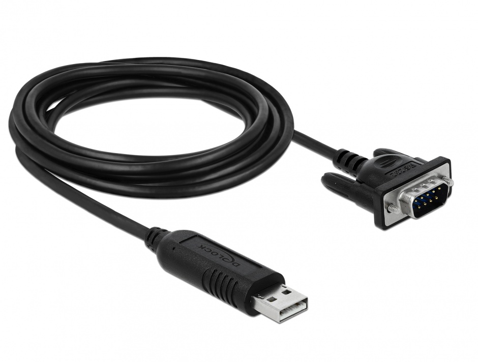 Adaptor USB la Serial RS-232 Delock, FTDI