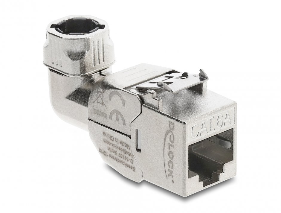 Modul Keystone RJ45 LSA Cat.6A Delock 90° Tool-Free