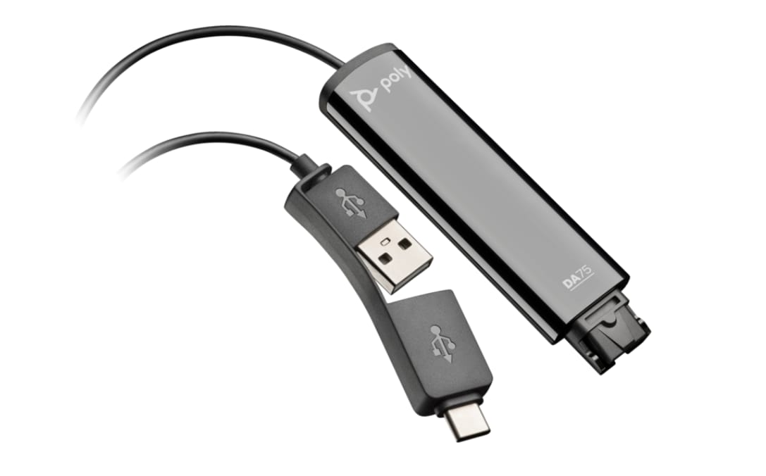 Adaptor Poly DA75 USB la QD - TAA, Negru | HP - imagine 2