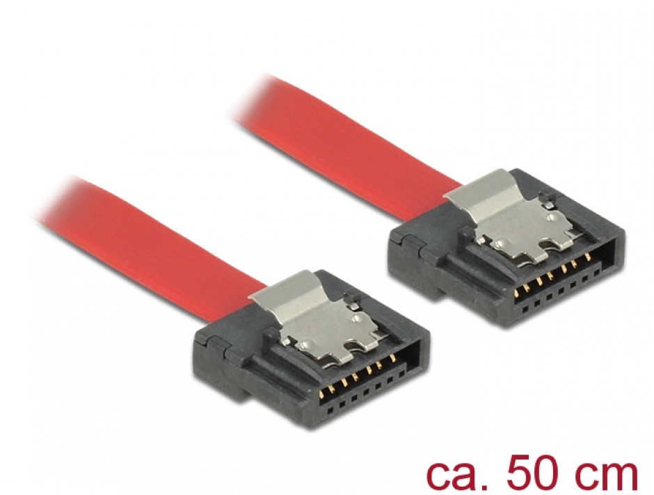 Cablu SATA III Flexi 50cm Rosu Delock