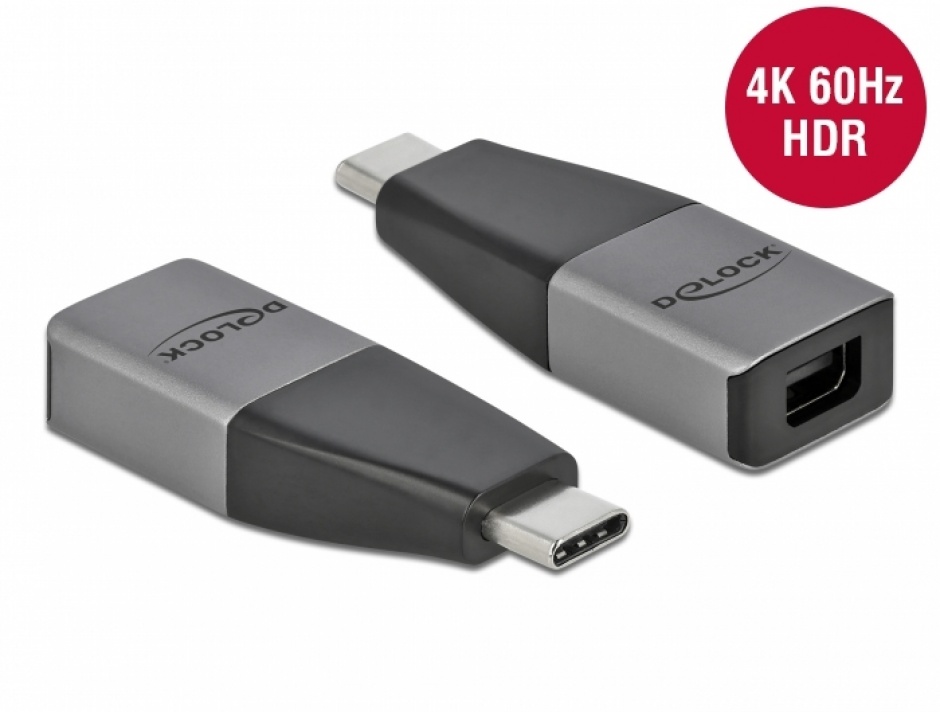 Adaptor USB-C la miniDP Delock 4K60Hz