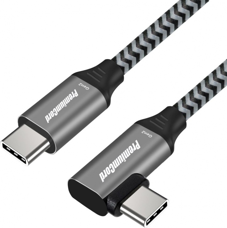 Cablu USB-C 3.2 90° 100W 0.5m Impletit OEM