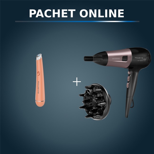 Pachet Rowenta: Masaj Ochi + Uscător Par