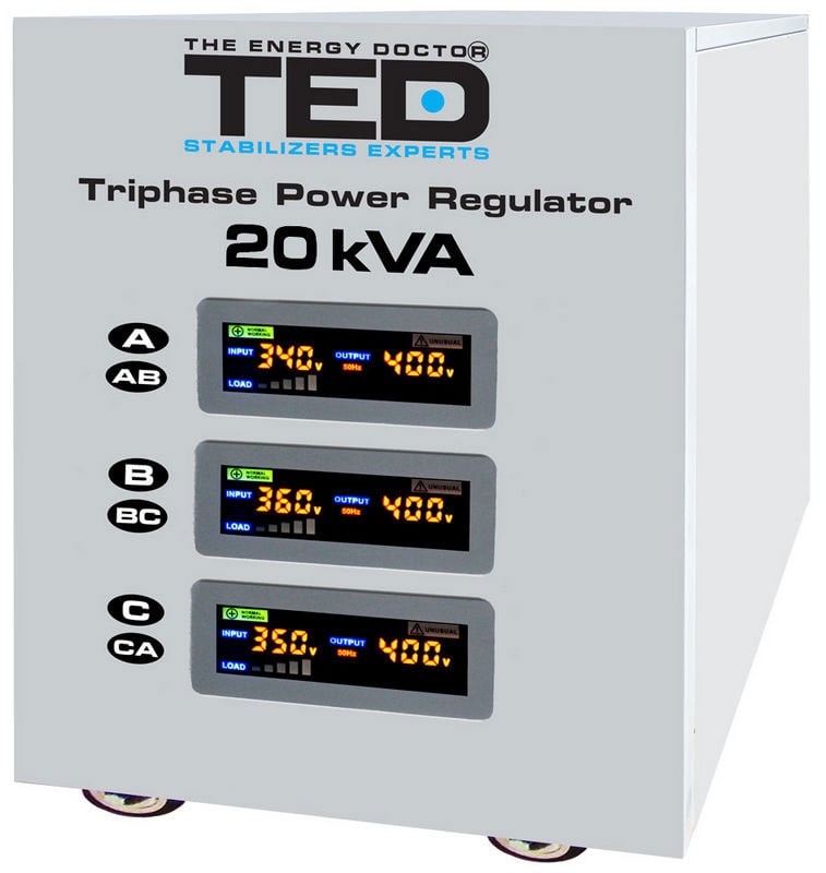 Stabilizator Trifazat Ted 20KVA cu Servomotor - imagine 1