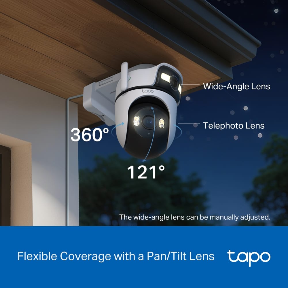 Cameră TP-LINK Tapo C545D Exterior Obiectiv Dual 2K Pan/Tilt - imagine 20