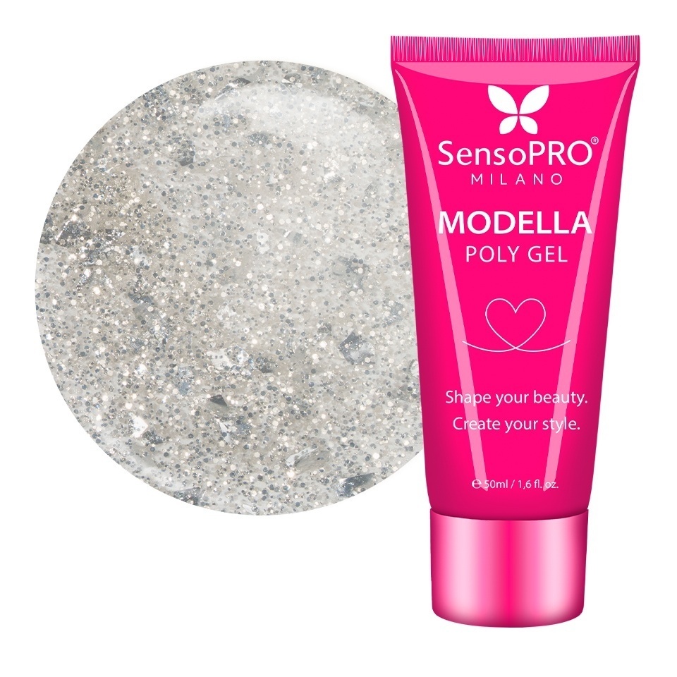 Polygel MODELLA SensoPRO Milano - Aura Diamond, 50ml