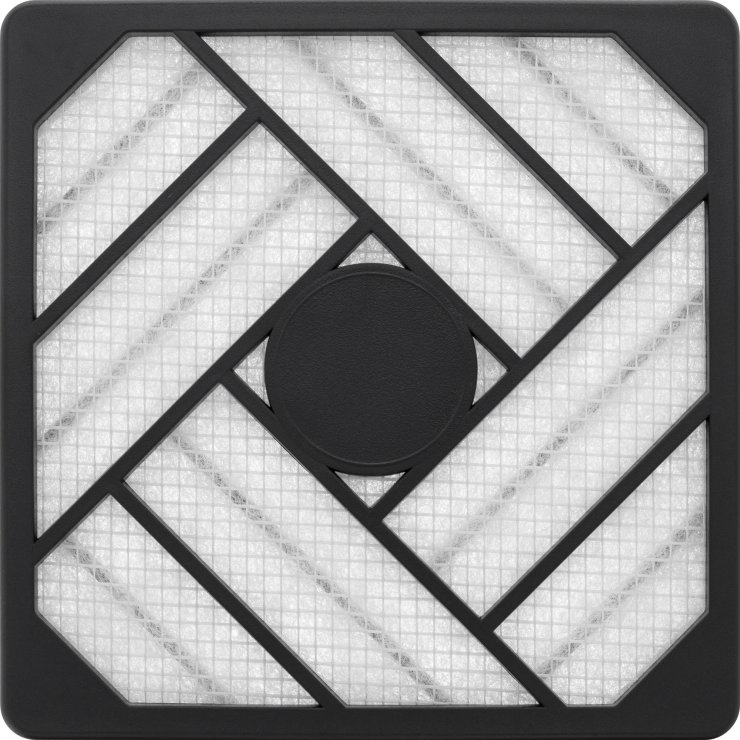 Filtru Ventilator 120mm Inline Negru - Anti-Praf