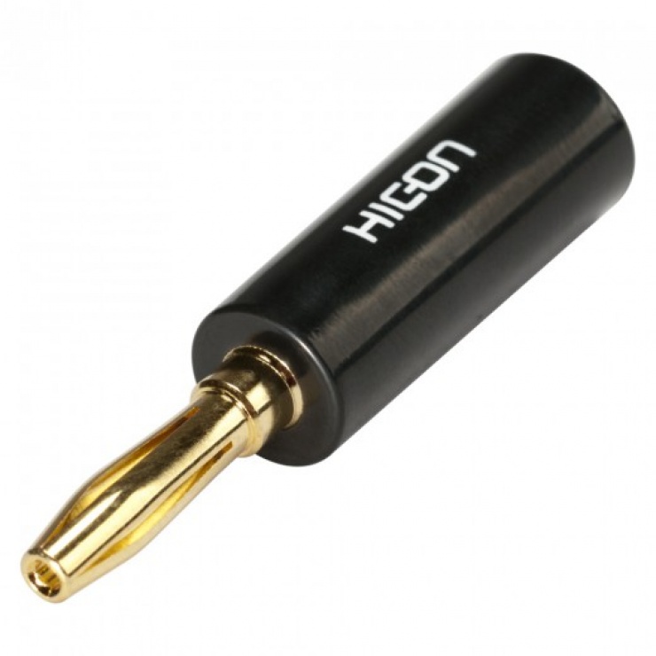 Conector Banana Negru HICON HI-BM01-BLK