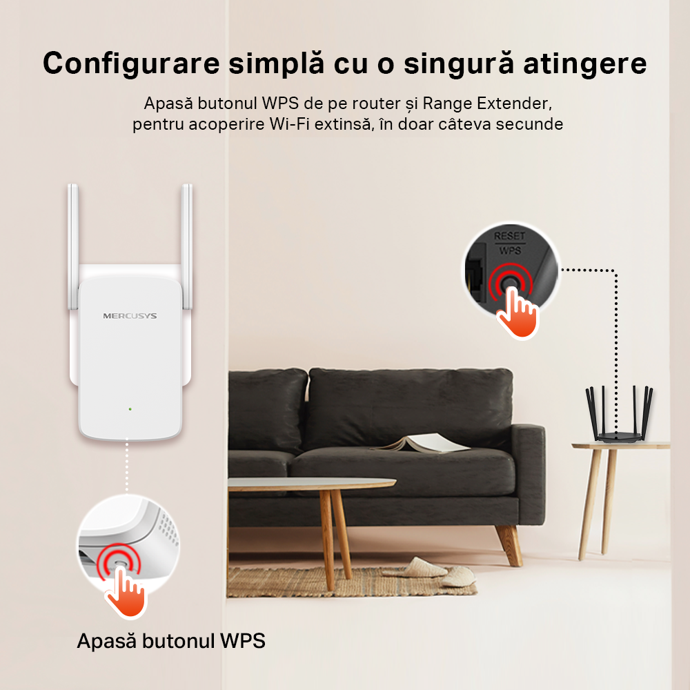 Range Extender Mercusys ME30 AC1200 Dual-Band - Wi-Fi în Toată Casa - imagine 9