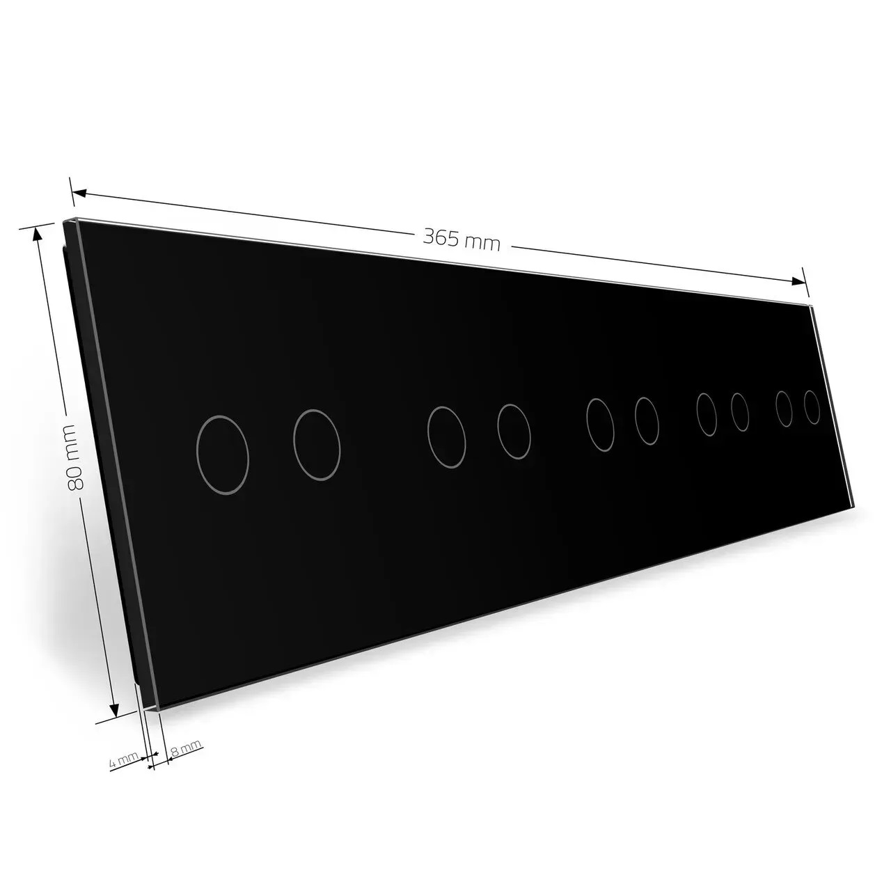 Panou Livolo 5 întrerupătoare duble touch din sticlă - imagine 6