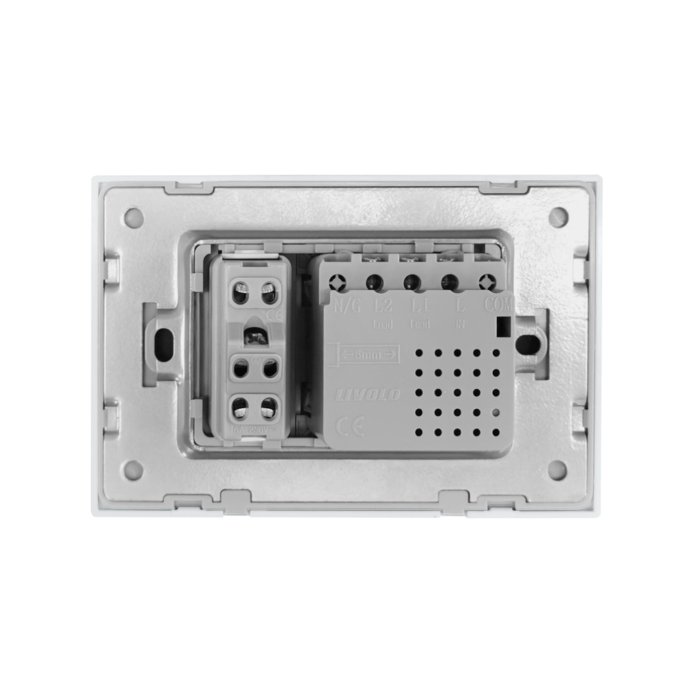 Intrerupator + Priza Livolo Sticla Italian - imagine 2