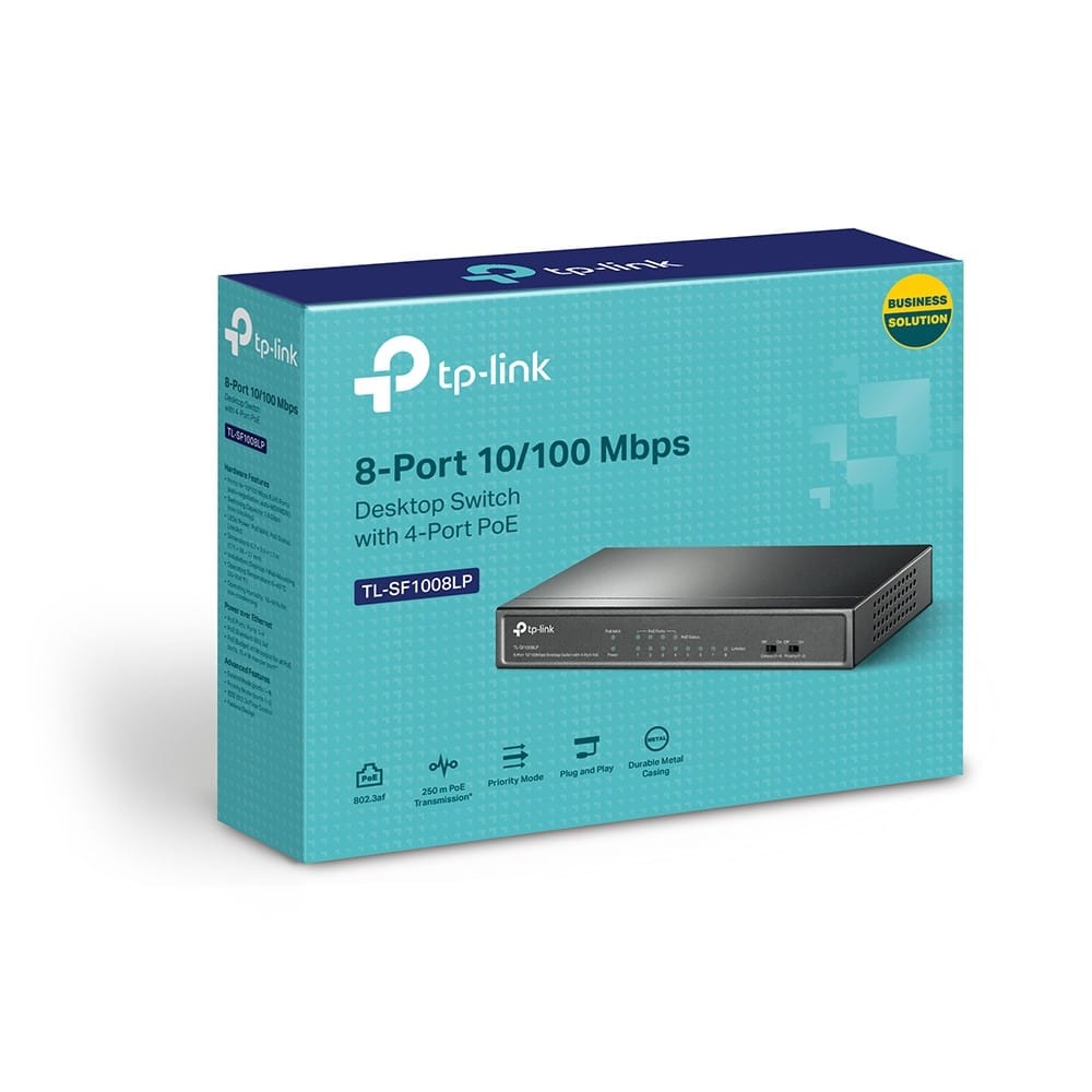 Switch TP-LINK TL-SF1008LP 8 Porturi 10/100 Mbps cu PoE - imagine 16