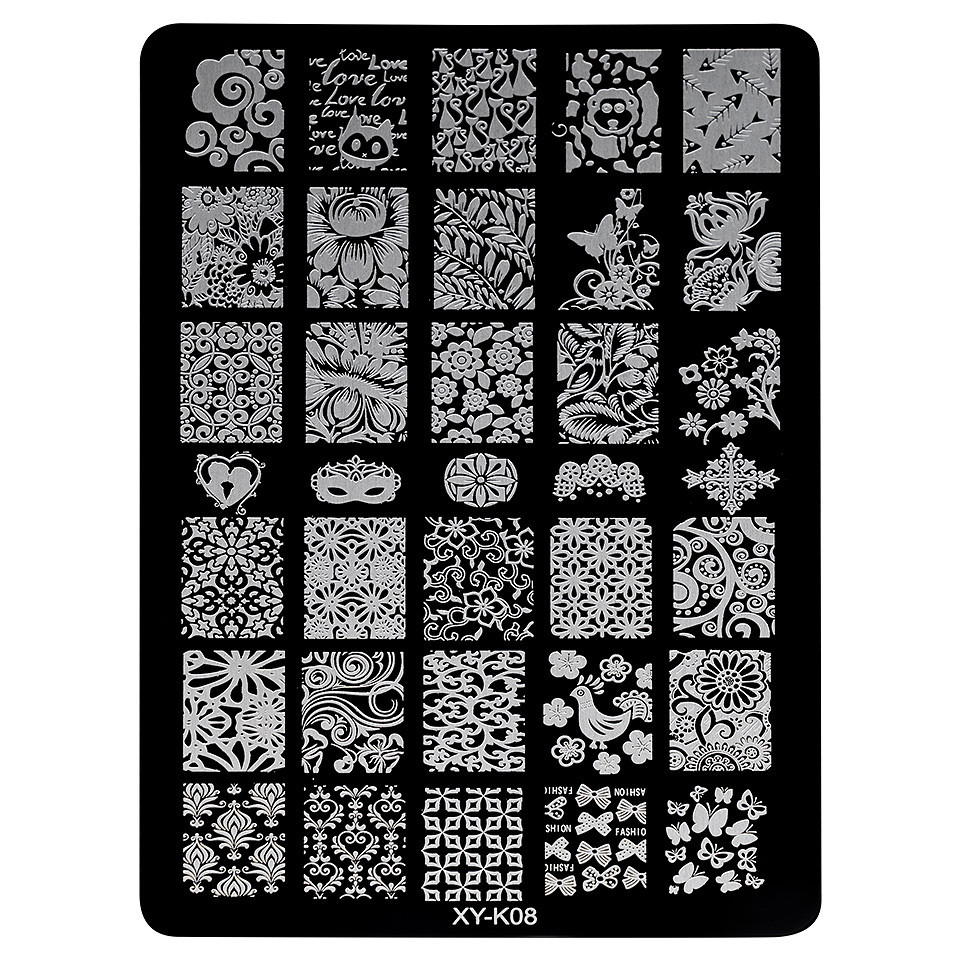 Matrita Metalica Unghii Luxorise XY-K08 | Modele Elegante