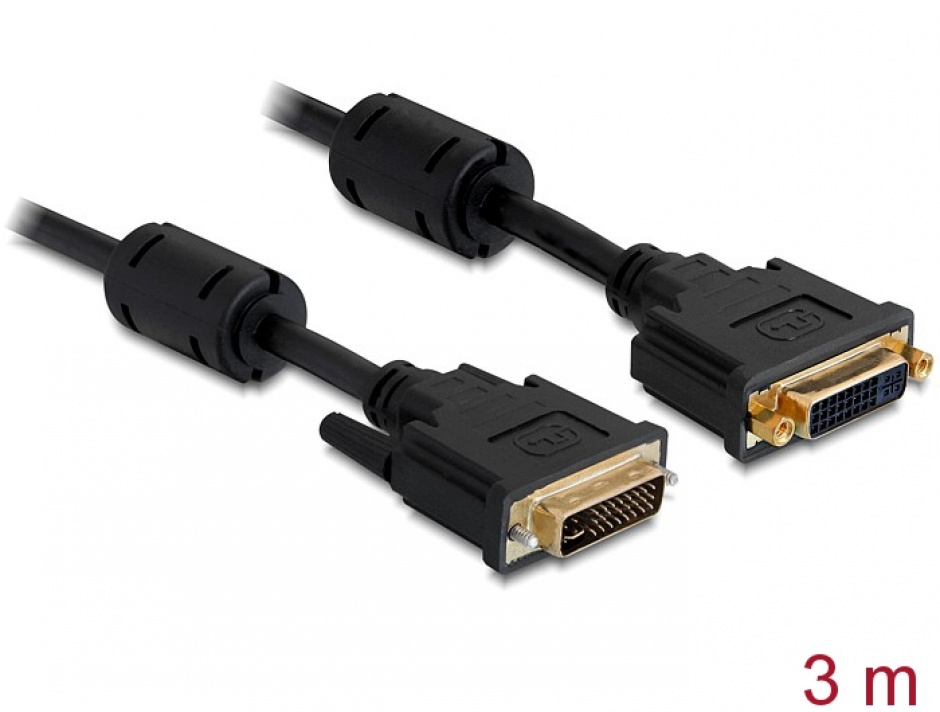 Cablu Prelungitor DVI-I Dual Link 3m Delock