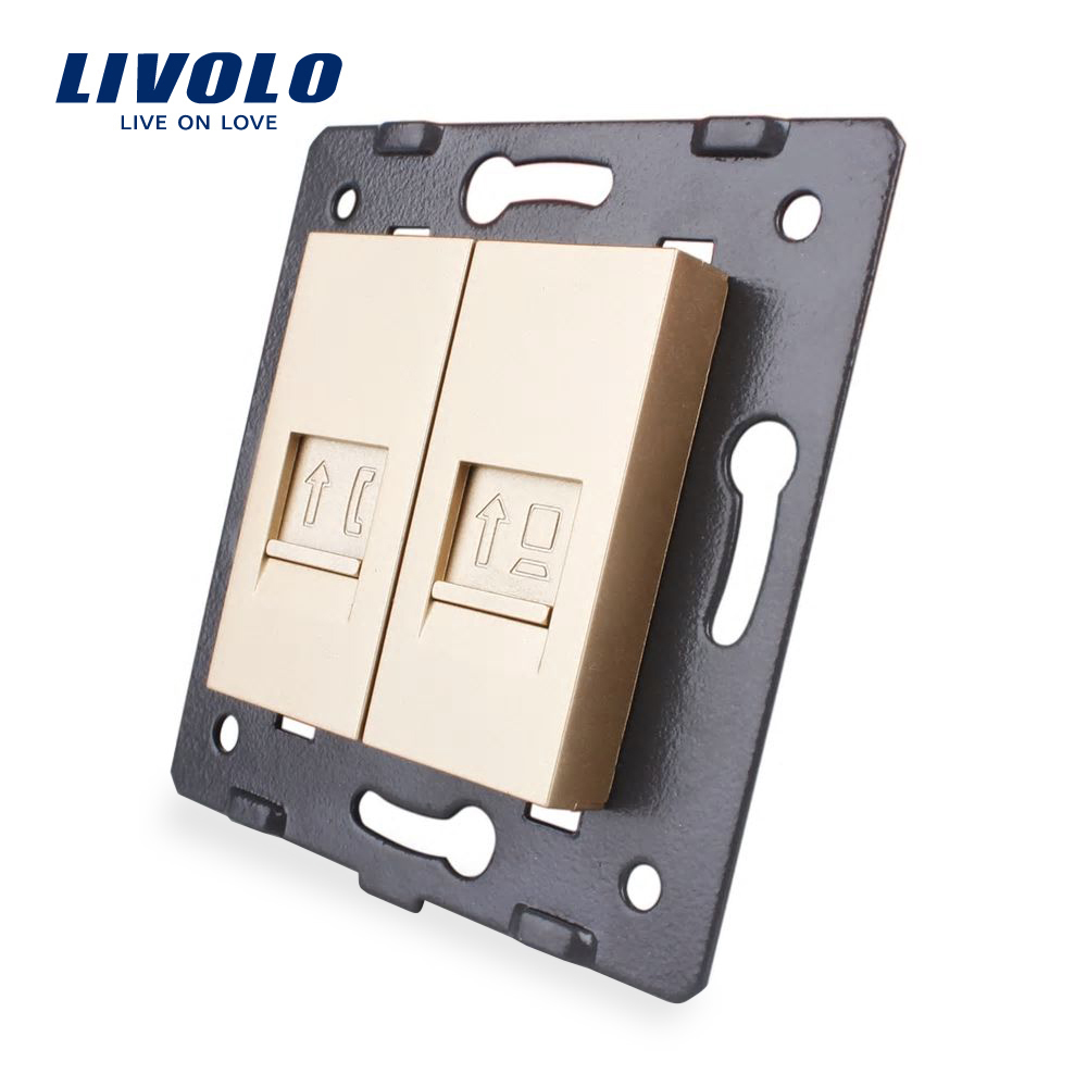 Priza Dublă Telefon + Internet Livolo, Cat6 - imagine 9