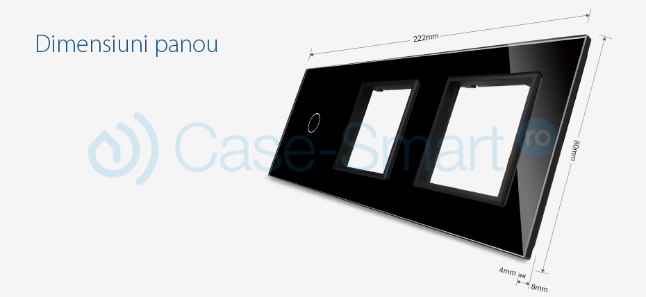 Panou Touch Livolo Sticla cu 2 Prize - imagine 6