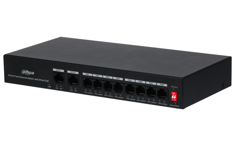 Switch Dahua 8 Porturi PoE 65W Eco Series