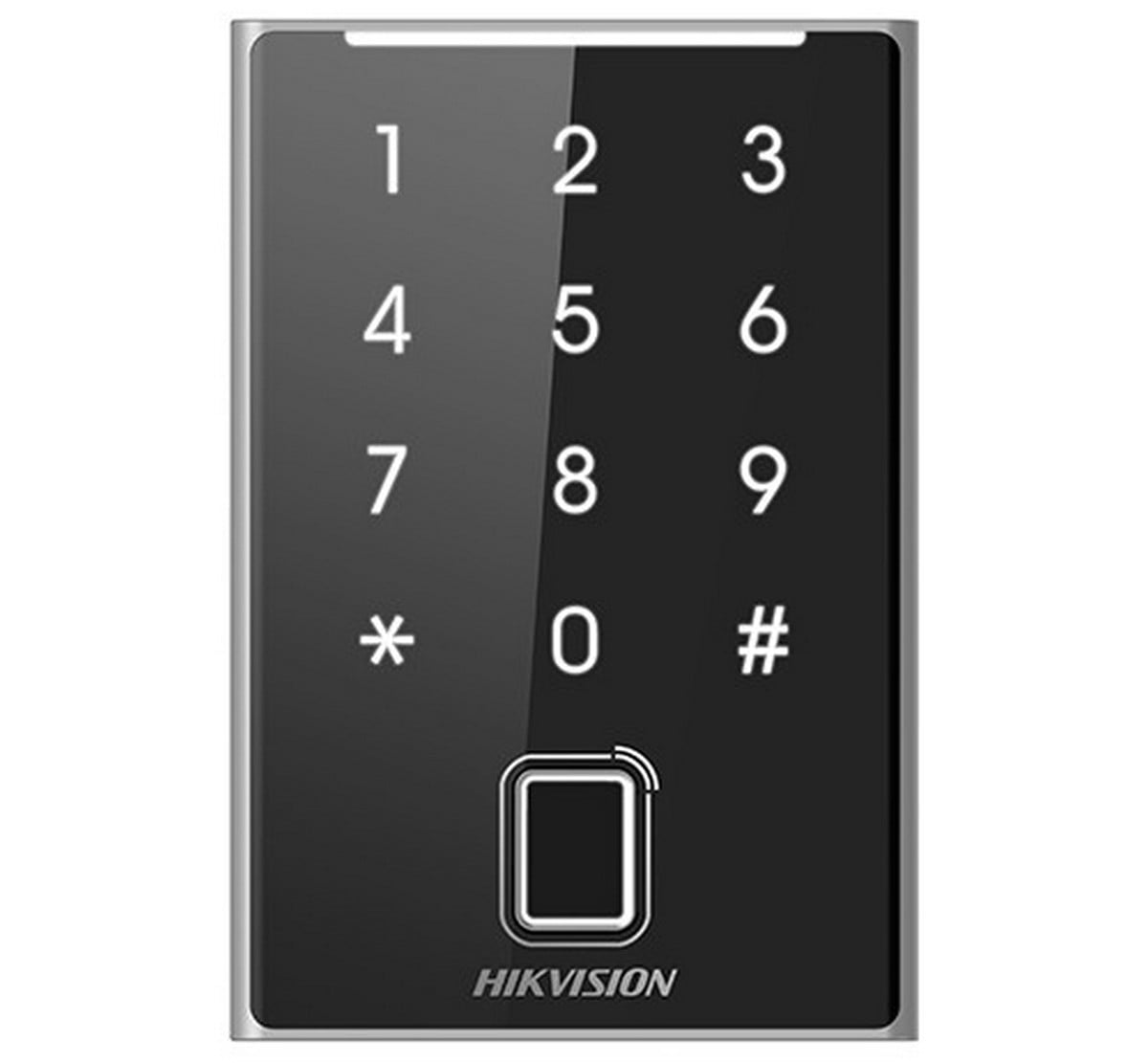 Cititor de proximitate Hikvision DS-K1109DKFB, Mifare, Bluetooth, Wiegand, tastatura, amprenta, IP65