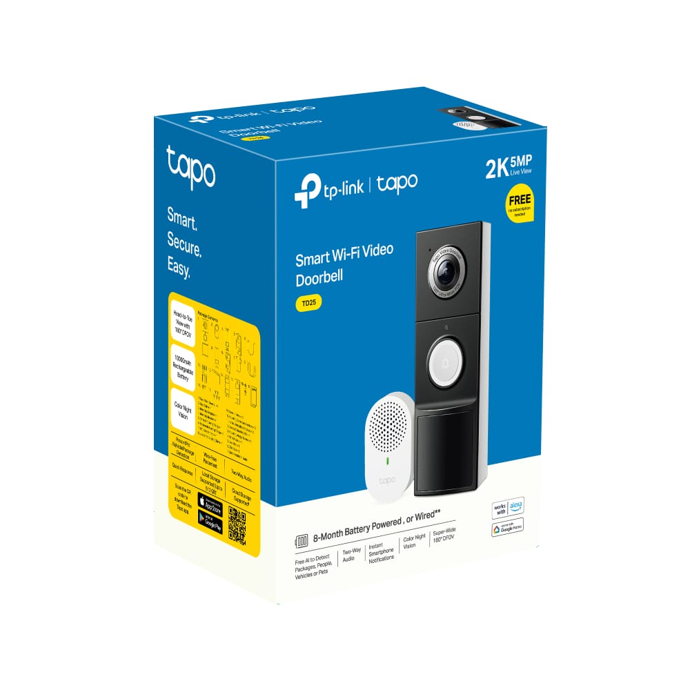 Sonerie Video Inteligentă TP-Link Tapo D235 2K cu Baterie - imagine 12
