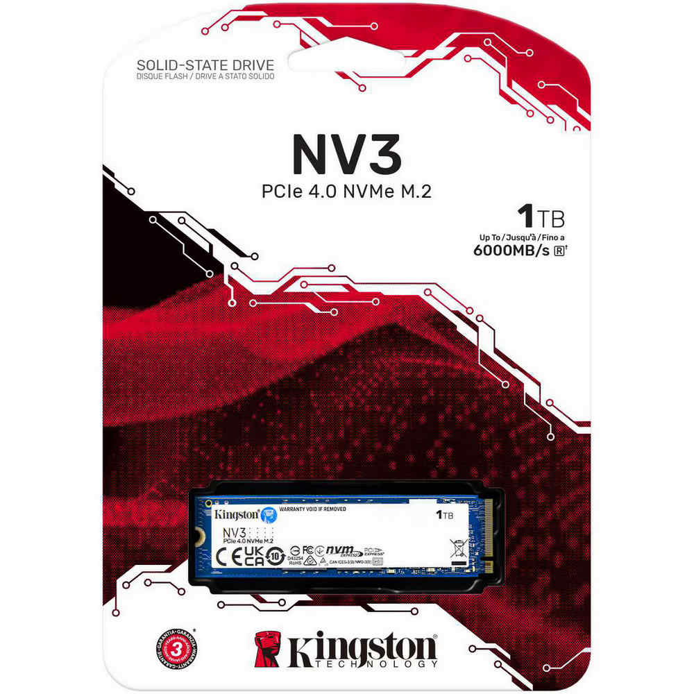 SSD Kingston NV3 1TB PCIe 4.0 | Viteză Ultra