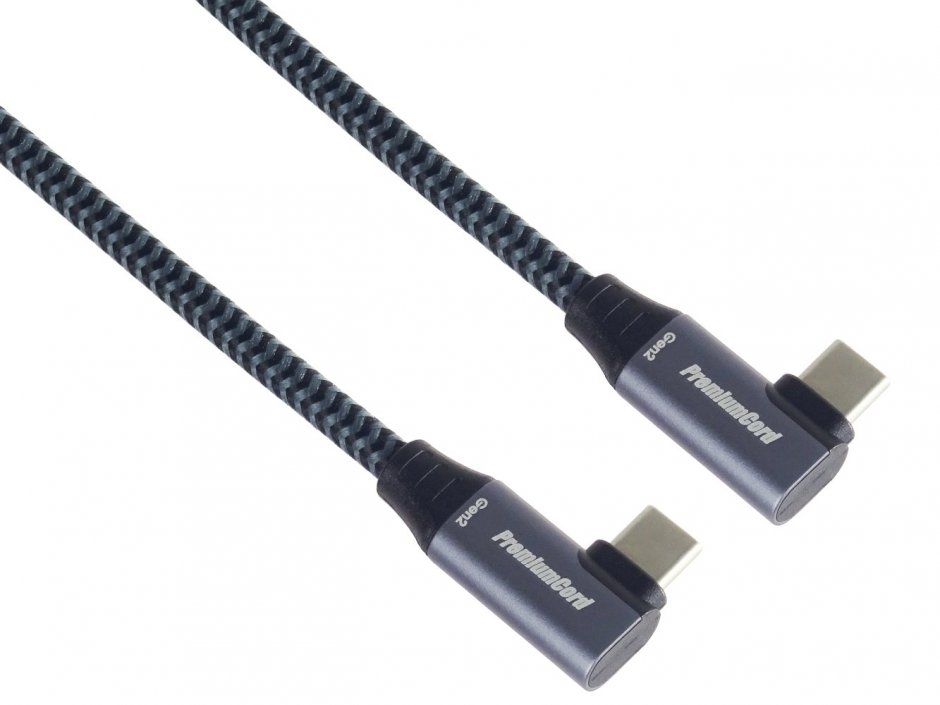 Cablu USB-C 3.2 Gen2 2m, 100W, Unghi