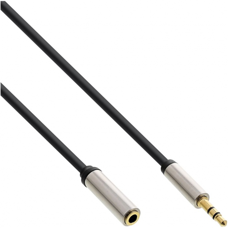 Cablu Audio Prelungitor Inline 3.5mm, 10m, Slim