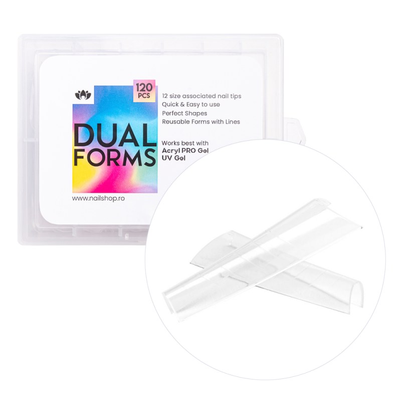 Tips Half Almond Dual Forms 120buc Nailshop