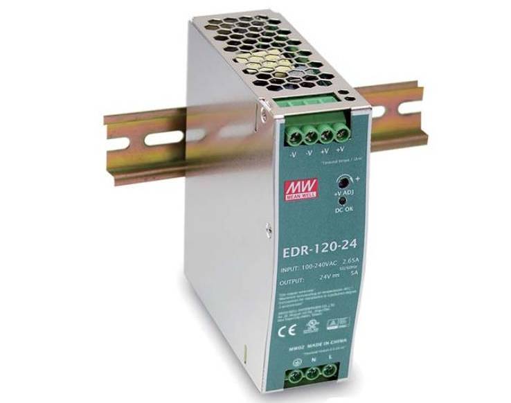 Sursa Mean Well 24V 5A, Fiabila, Sina DIN