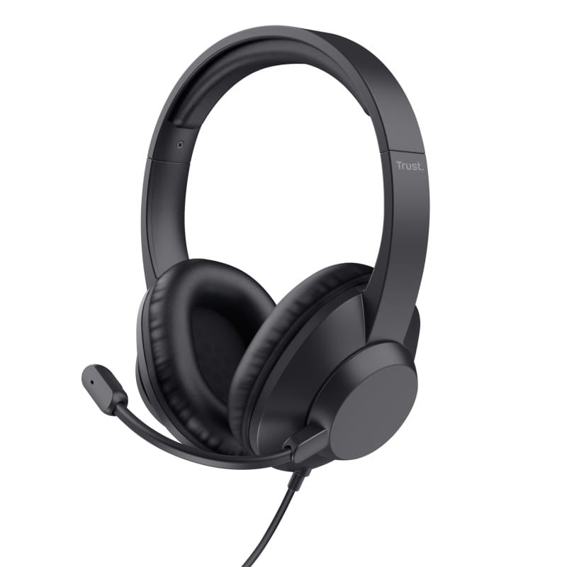 Casti Trust Ayda Max USB - USB-C si USB-A, Negru - imagine 2