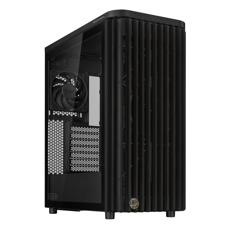 Carcasa ASUS ProArt PA401 Wood Edition Mid Tower ARGB Negru