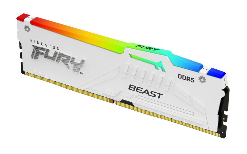 Memorie RAM Kingston DDR5 64GB 6000MHz RGB FURY Beast White - imagine 3