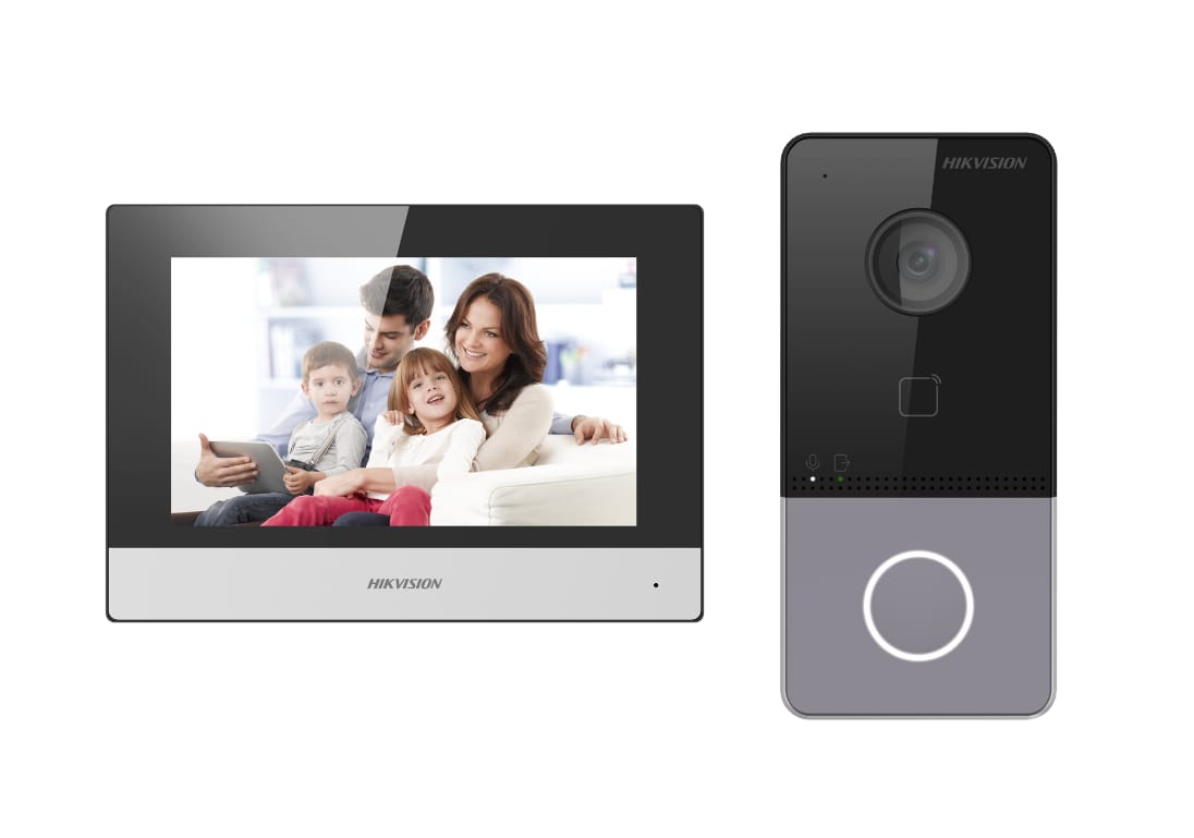 Kit Videointerfon HIKVISION 7 inch IP65 - Control Acces Smart - imagine 2