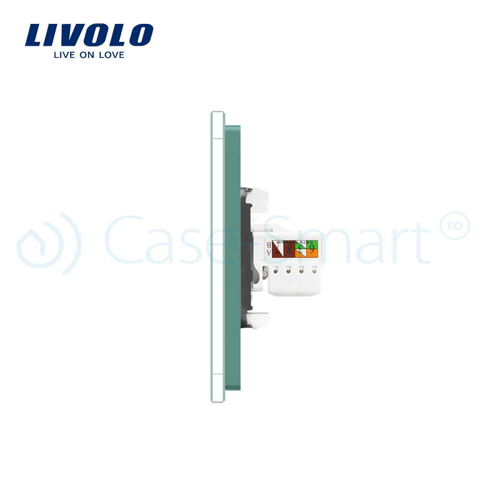 Priză Cvadruplă Livolo Sticlă, TV și Internet - imagine 9