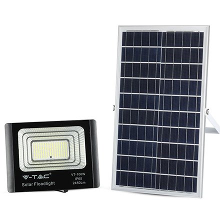 Reflector LED Solar 35W 6000K cu Telecomandă V-TAC