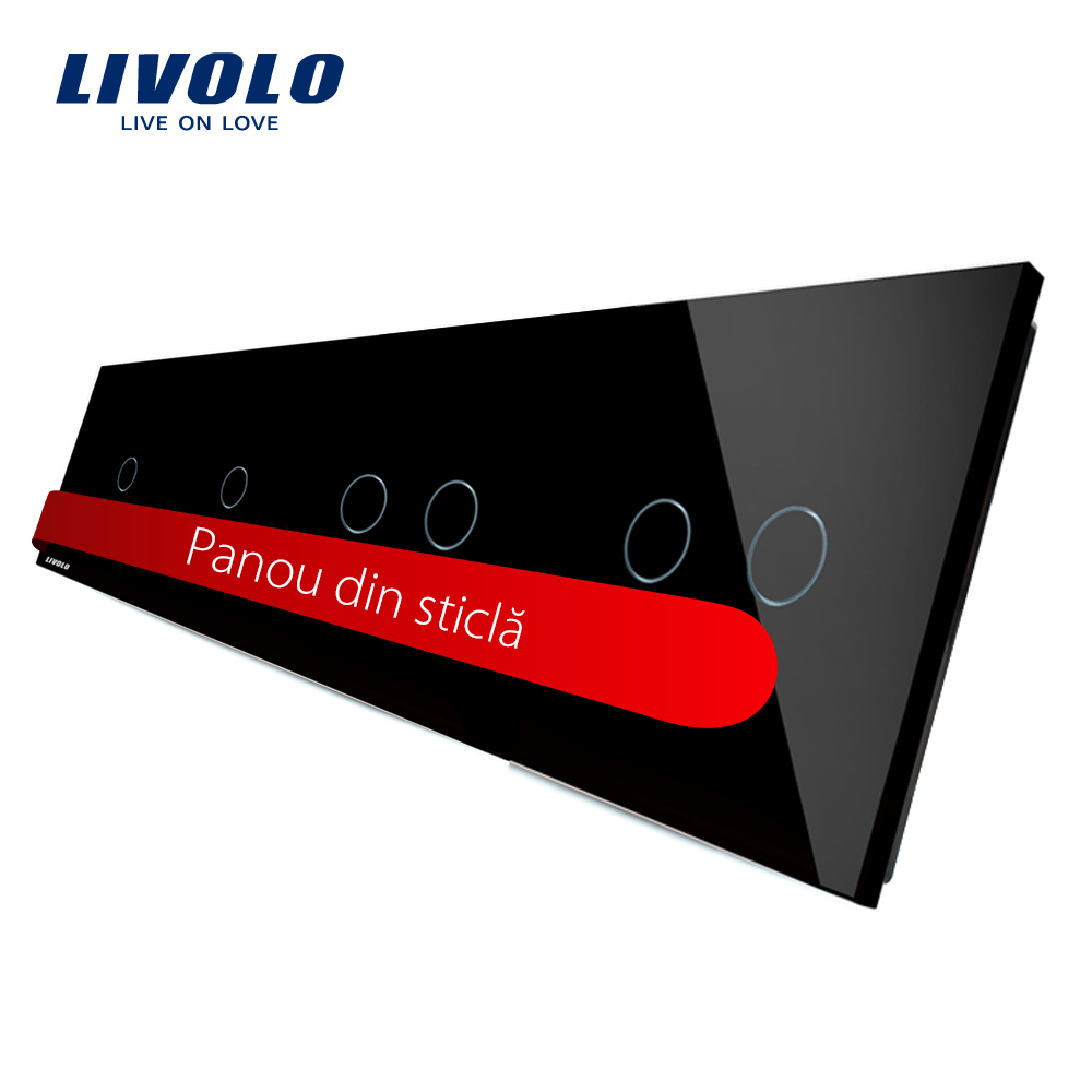 Panou Touch LIVOLO cu Sticlă 2xSimplu+2xDublu - imagine 3