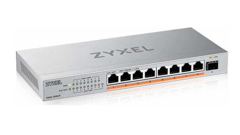 Switch Zyxel XMG-108HP, 8 porturi 2.5G PoE++, uplink 10G