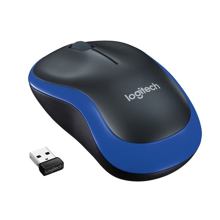 Mouse Wireless Logitech M185 Albastru - Libertate și Confort - imagine 2