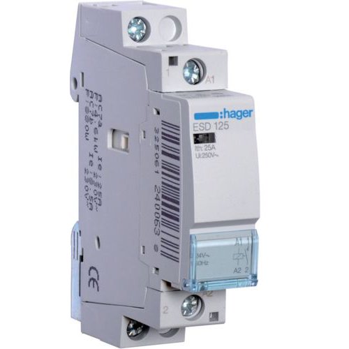 Contactor Hager ESD125 25A, 1NO, 24V CC