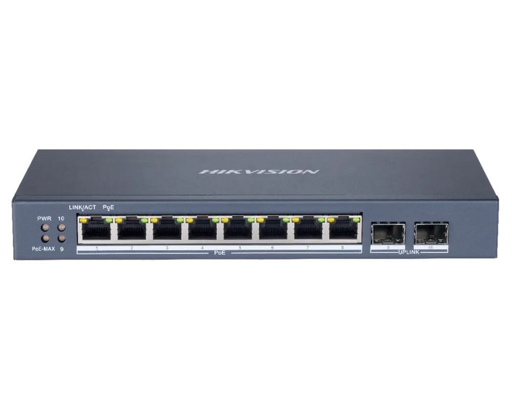 Switch Hikvision PoE 8 Porturi, 110W, Managed