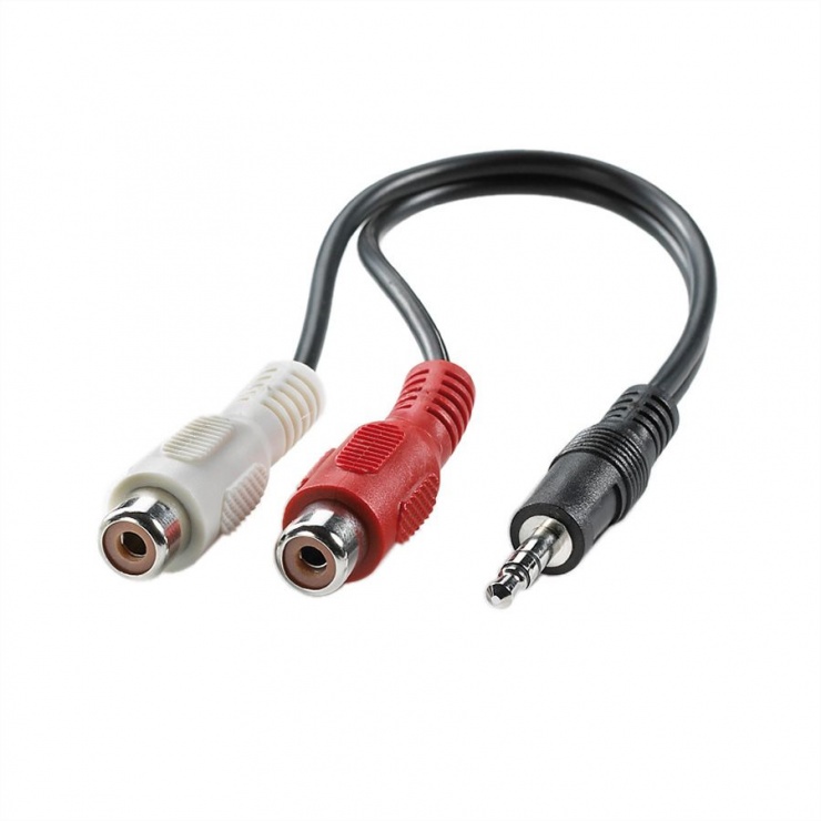 Adaptor Jack 3.5mm la 2x RCA, Value, 20cm