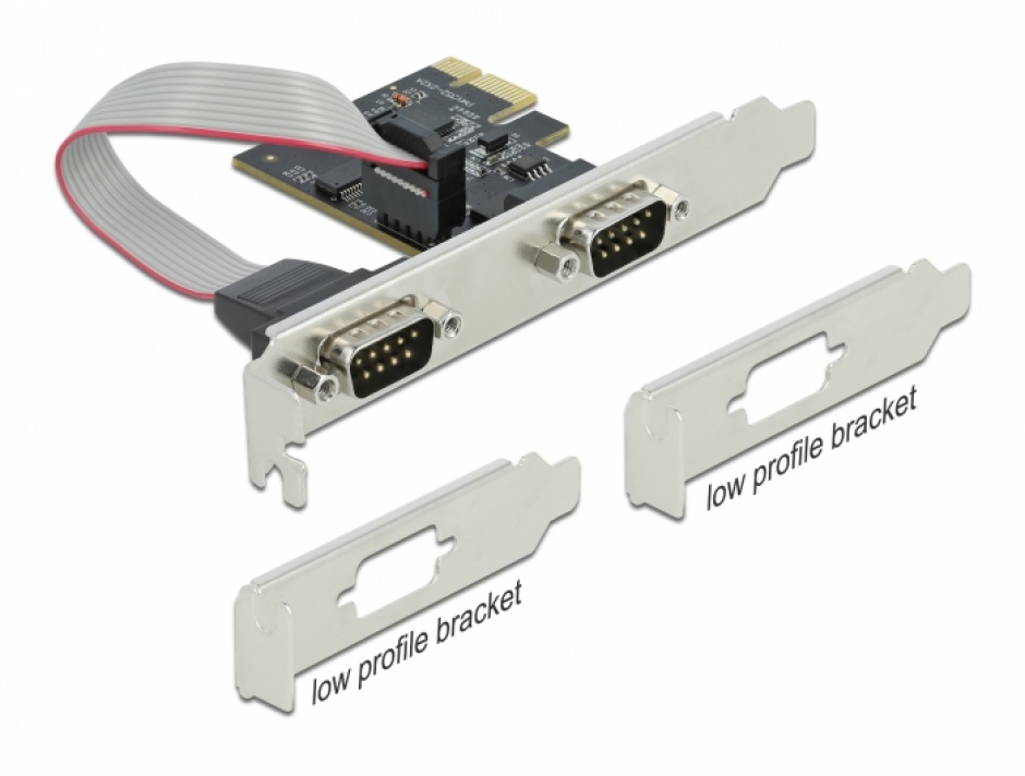 Delock 90001: Placă PCI Express cu 2x RS-232