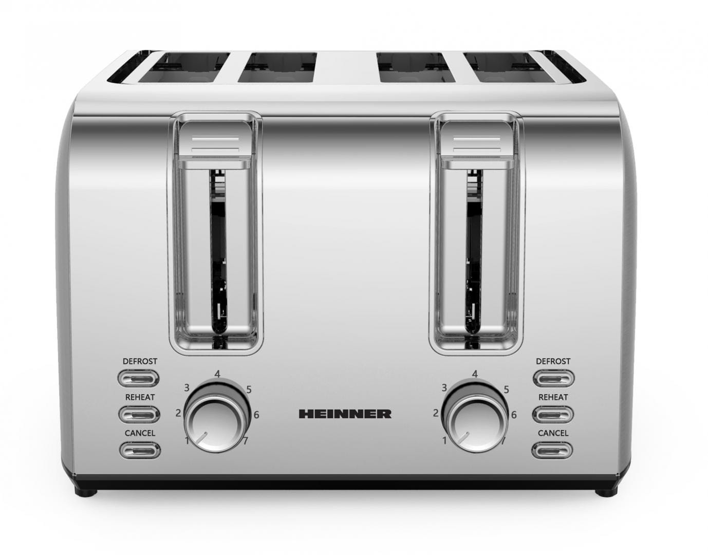 Prajitor Paine Heinner 4 Felii 1500W Inox - HTP-4S1500SS - imagine 3