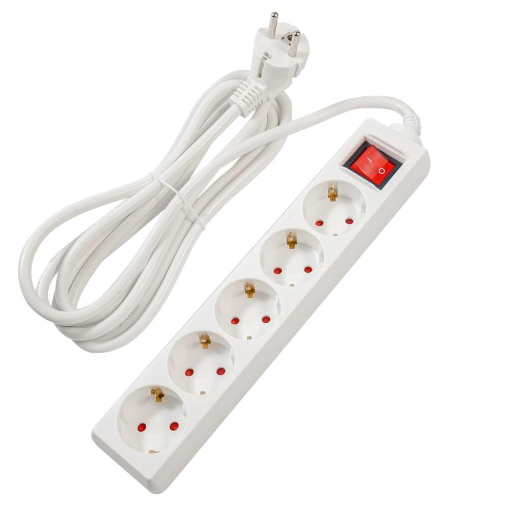 Prelungitor Spacer 5 Prize Schuko 3m USB Alb - 3500W - imagine 3